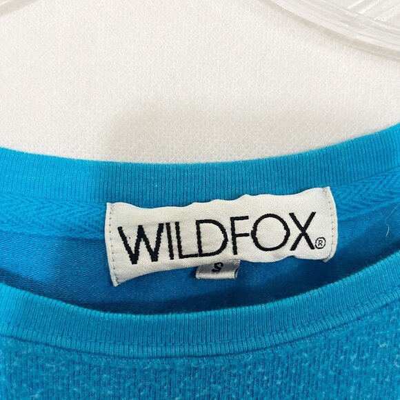 Wildfox Happily Ever After Is Expensive Blue Long Sleeve Jumper - Size Small - Picture 3 of 6